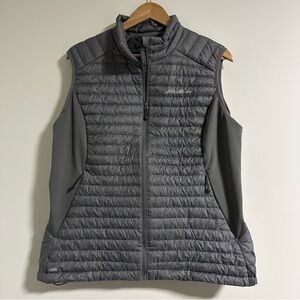 Eddie Bauer Women's Charcoal Quilted Down Filled Vest